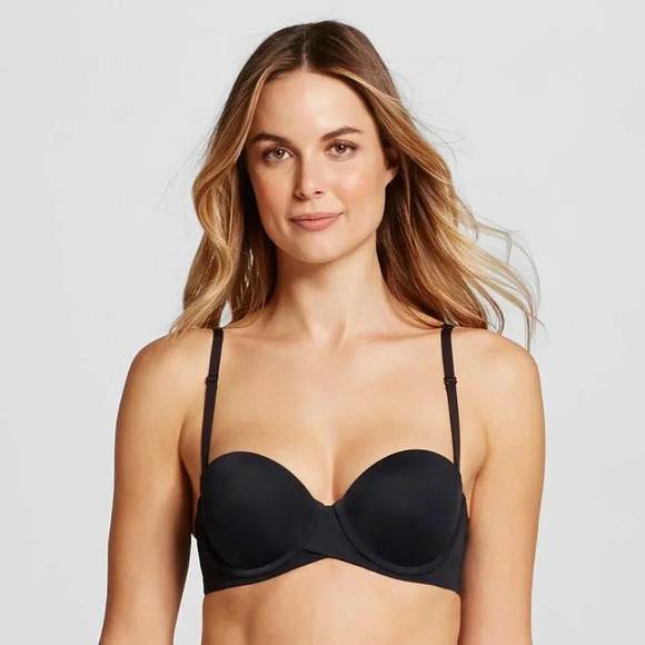 38D Maidenform SE6990 Self Expressions Stay Put Strapless Bra Black NWT - Picture 4 of 5